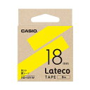 【送料無料】カシオ ラテコ 詰替用テープ18mm×8m 黄/黒文字 XB-18YW 1セット(5個)
