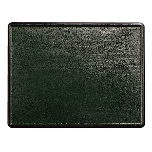 【送料無料】尺3 万葉長手両面盆/トレー 【グリーン乾漆クリヤータタキ/朱天黒】 390×307×17mm 日本製 〔和食 店舗 お店〕【代引不可】