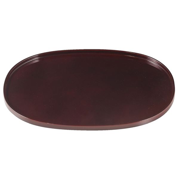 【送料無料】尺2 小判盆/トレー 【溜毘沙門天】 367mmmm×270mmmm×16mm 日本製 〔和食 レストラン 居酒屋 店舗 お店〕【代引不可】