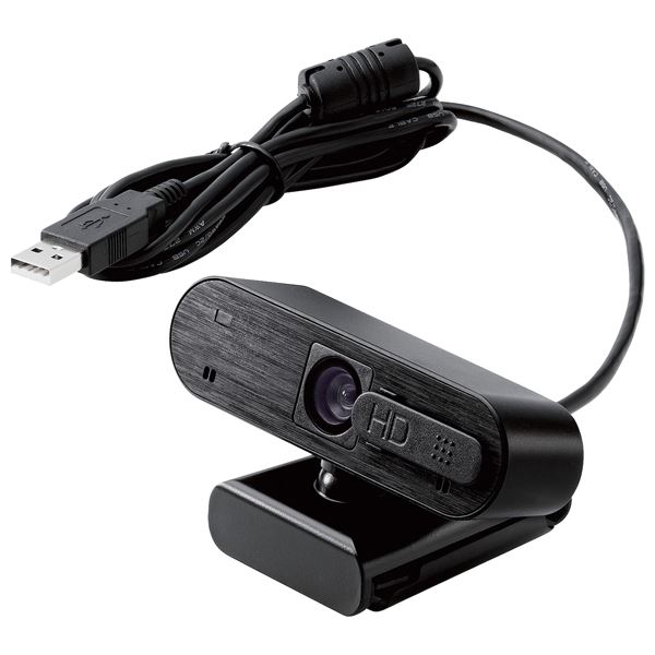 【送料無料】エレコム Webカメラ/200万画素/オートフォーカス/Full HD/内蔵マイク付/ブラック UCAM-C820ABBK