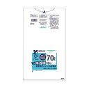 【送料無料】(まとめ) 日本サニパック 容量表記ごみ袋 半透明 70L バイオプラ10%混入 HT7V 1パック(10枚) 【×10セット】