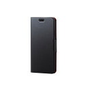 (まとめ)エレコム iPhone XR/ソフトレザーカバー/薄型/磁石付/ブラック PM-A18CPLFUBK【×2セット】(2)