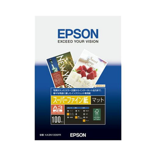 【送料無料】(まとめ) エプソン EPSON スーパーファイン紙 A3ノビ KA3N100SFR 1箱(100枚) 【×5セット】 【送料無料】(まとめ) エプソン EPSON スーパーファイン紙 A3ノビ KA3N100SFR 1箱(100枚) 【×5セット】