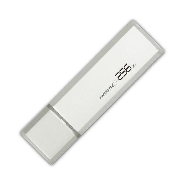 【送料無料】HIDISC USB 3.0 フラッシュドライブ 256GB シルバー キャップ式 HDUF114C256G3