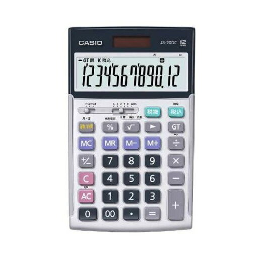 カシオ 本格実務電卓 日数&時間計算 12桁 ジャストタイプ JS-20DC-N 1台 カシオ 本格実務電卓 日数&時間計算 12桁 ジャストタイプ JS-20DC-N 1台