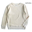 【送料無料】サーマル ワッフル アンダーシャツ XL ナチュラル 綿100% スーパーヘビーウェイト 度詰め スウェット並み ミリタリーウェア
