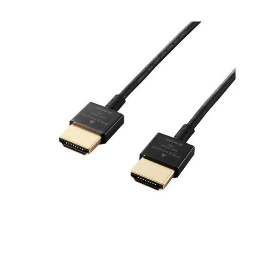 エレコム HDMIケーブル/Premium/超スリム/1.8m/ブラック DH-HDP14SS18BK エレコム HDMIケーブル/Premium/超スリム/1.8m/ブラック DH-HDP14SS18BK