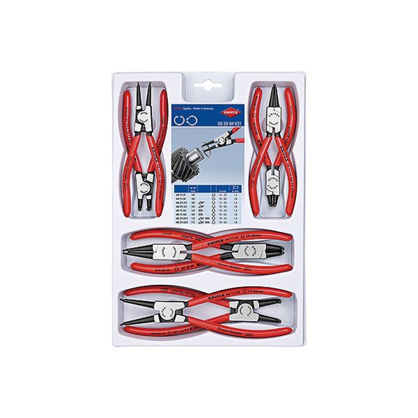 【送料無料】KNIPEX クニペックス 002004V01 スナップリングプライヤー セット 8本組 工具 ツール DIY 作業工具 道具 プライヤー