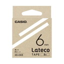 【送料無料】(まとめ)カシオ計算機 ラテコ専用テープXB-6WE 白に黒文字(×10セット)