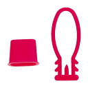 【送料無料】(まとめ) TRUSCO みかんネット用留め具 赤 BET-R-10 1袋(10個) 【×50セット】