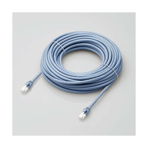 エレコム LANケーブル/CAT6A対応/EU RoHS指令準拠/爪折れ防止/簡易パッケージ仕様/15m/ヨリ線/ブルー L..