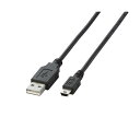 【5個セット】エレコム USB2.0ケーブル/A-miniBタイプ/ノーマル/5m/ブラック U2C-M50BKX5(2)