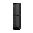 【送料無料】コレクションケース/収納棚 【レギュラー ハイタイプ 本体 奥行19cm ブラック】 幅54.1cm 強化ガラス扉 棚板 【組立品】【代引不可】