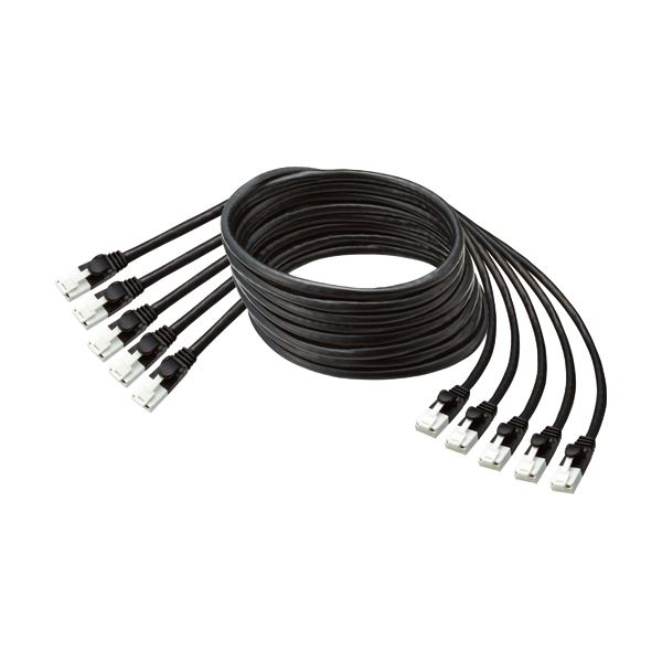 【送料無料】TANOSEE爪折れ防止LANケーブル(CAT5e) ブラック 10m 1パック(5本)