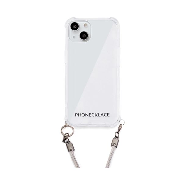 【送料無料】PHONECKLACE ロープショルダーストラップ付きクリアケース for iPhone 13 グレー PN21591i13GR AV・デジモノ モバイル・周辺機器 スマホケース iphoneケース・アクセサリー レビュー投稿で次回使える2000円クーポン全員にプレゼント