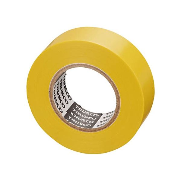 (まとめ) TRUSCO 脱鉛タイプ ビニールテープ 幅19mm×長さ10m イエロー GJ-2110 1パック(10巻) 【×5セッ..