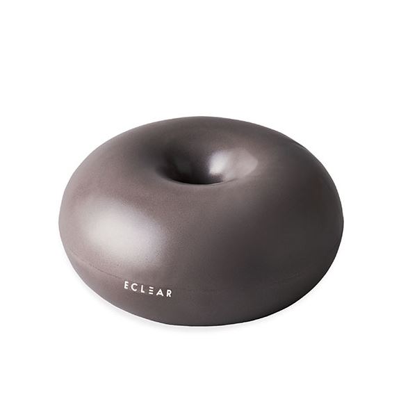 エレコム バランスボール 45cm ドーナツ型 高耐久 空気ポンプ付 トレーニング ストレッチ グレー HCF-B..