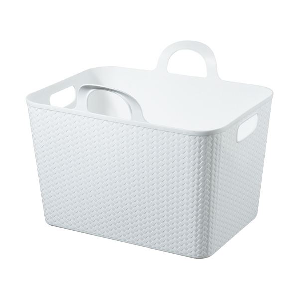 【送料無料】（まとめ）ヒマラヤ化学 アミーゴバケット 角 M型 ホワイト 1個 【×5セット】