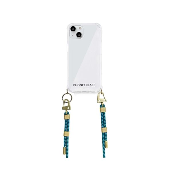 【送料無料】PHONECKLACE クロスボディストラップ付きクリアケース for iPhone 13 Sea PN21595i13SE AV・デジモノ モバイル・周辺機器 スマホケース iphoneケース・アクセサリー レビュー投稿で次回使える2000円クーポン全員にプレゼント