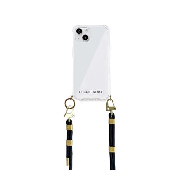 【送料無料】PHONECKLACE クロスボディストラップ付きクリアケース for iPhone 13 Black PN21597i13BK AV・デジモノ モバイル・周辺機器 スマホケース iphoneケース・アクセサリー レビュー投稿で次回使える2000円クーポン全員にプレゼント