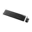 【送料無料】エレコム 抗菌無線 薄型フルキーボード&マウス ブラック TK-FDM110MKBK 1セット(2)