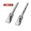 10個セットサンワサプライ ツメ折れ防止カテゴリ5eSTPLANケーブル KB-STPTS-05X10