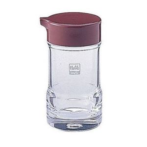 【送料無料】〔60個セット〕 ソース差し 調味料入れ 直径69×高さ129mm 容量220ml レッド シール付き 丈夫 安定感 ノーブル キッチン 店舗