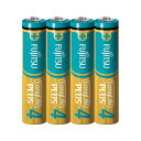 【送料無料】(まとめ) 富士通 乾電池 LongLifePlus 単4形 4本 LR03LP(4S) 【×15セット】