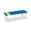 【送料無料】ベンチ椅子 ベンチチェア 幅1200mm ブルー 屋内・屋外兼用 グリーン購入法適合品 ホームベンチ インテリア家具