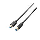 【5個セット】エレコム USB3.0ケーブル/A-Bタイプ/スタンダード/0.5m/ブラック USB3-AB05BKX5(2)