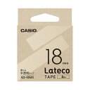 【送料無料】(まとめ)カシオ計算機 ラテコ専用テープXB-18MX 半透明に黒文字(×10セット)