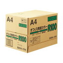 【送料無料】(まとめ) 日本紙通商 オフィス用紙カラーR100A4 グリーン 1箱(2500枚:500枚×5冊) 【×5セット】