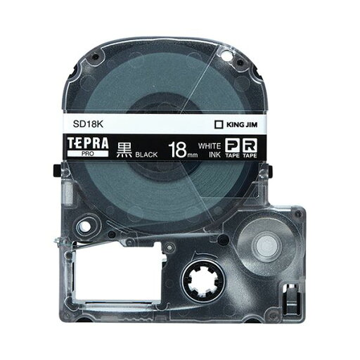 (まとめ) キングジム テプラ PRO テープカートリッジ ビビッド 18mm 黒/白文字 SD18K 1個 【×10セット】 (まとめ) キングジム テプラ PRO テープカートリッジ ビビッド 18mm 黒/白文字 SD18K 1個 【×10セット】