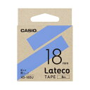【送料無料】(まとめ)カシオ計算機 ラテコ専用テープXB-18BU青に黒文字(×10セット)