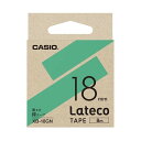 【送料無料】(まとめ)カシオ計算機 ラテコ専用テープXB-18GN緑に黒文字(×10セット)