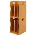 【送料無料】〔2個セット〕 ブックスタンド 本立て 約幅24.5×奥行25.5×高さ34.5cm ナチュラル A4サイズ可 スタッキング リビング【代引不可】