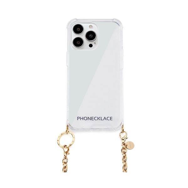 【送料無料】PHONECKLACE チェーンショルダーストラップ付きクリアケース for iPhone 13 Pro Max ゴールド PN21614i13PMGD AV・デジモノ モバイル・周辺機器 スマホケース iphoneケース・アクセサリー レビュー投稿で次回使える2000円クーポン全員にプレゼント