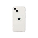 168cm ハイブリッドクリアケース for iPhone 13 リンゴとくまちゃん 168261i13