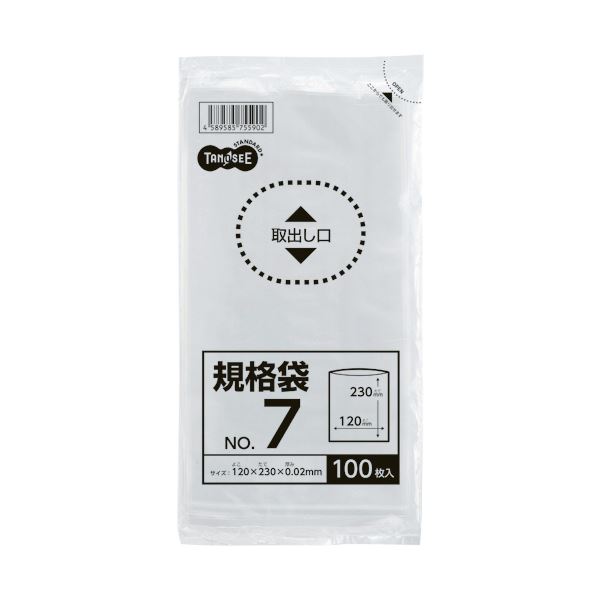 【送料無料】（まとめ） TANOSEE 規格袋 7号0.02×120×230mm 1セット（2000枚：100枚×20パック） 【×5セット】 生活用品・インテリア・雑貨 文具・オフィス用品 袋類 その他の袋類 レビュー投稿で次回使える2000円クーポン全員にプレゼント