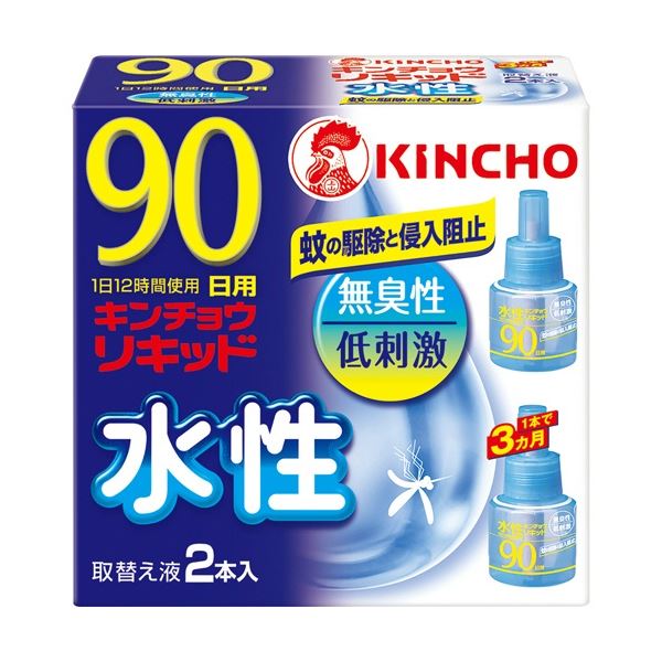 【送料無料】大日本除蟲菊 KINCHO 水性キンチョウリキッド 90日 無臭性 取替え液 1箱(2本) 生活用品・インテリア・雑貨 日用雑貨 殺虫・防虫剤 その他の殺虫・防虫剤 レビュー投稿で次回使える2000円クーポン全員にプレゼント