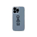 168cm ハイブリッドクリアケース for iPhone 13 Pro まるさんかくしかく 168268i13P