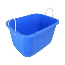 (まとめ)サンコープラスチック キングタブ 角型 60L ブルー 1個 【×5セット】