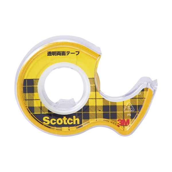 (まとめ) 3M スコッチ 透明両面テープライナーなし 小巻 12mm×6m W-12 1巻 【×30セット】