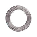 【送料無料】(まとめ) TRUSCO ナイロン被覆ステンレスワイヤロープ 1.5mm×5m CWC-15S5 1巻 【×3セット】