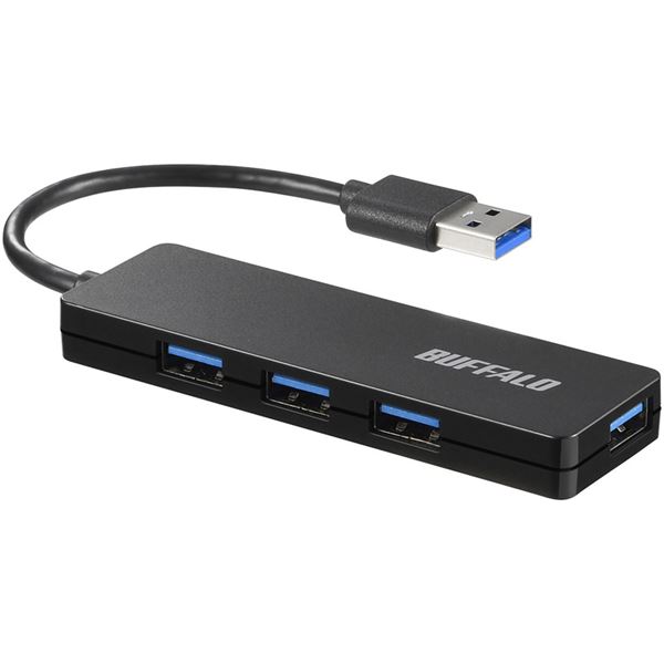 【送料無料】バッファロー（サプライ） USB3.0 4ポート バスパワーハブ ブラック BSH4U120U3BK AV・デジモノ パソコン・周辺機器 ハブ レビュー投稿で次回使える2000円クーポン全員にプレゼント