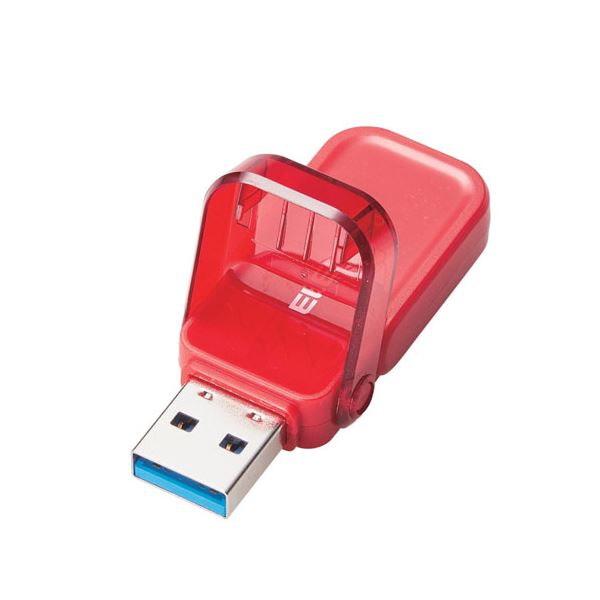 【送料無料】エレコム USBメモリー USB3.1（Gen1）対応 フリップキャップ式 64GB レッド MF-FCU3064GRD AV・デジモノ パソコン・周辺機器 USBメモリ・SDカード・メモリカード・フラッシュ USBメモリ レビュー投稿で次回使える2000円クーポン全員にプレゼント