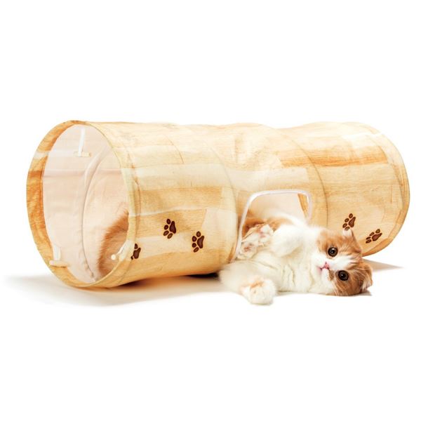 【送料無料】（まとめ）キャットトンネルスパイラル 木目柄（ペット用品）【×12セット】 ホビー・エトセトラ ペット 猫 おもちゃ レビュー投稿で次回使える2000円クーポン全員にプレゼント