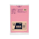 (まとめ) ジャパックス カラーポリ袋 ピンク 45L CCP45 1パック(10枚) 【×30セット】