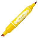 【送料無料】(まとめ) ゼブラ 油性マーカー ハイマッキー角芯太字+丸芯細字 黄 MO-150-MC-Y 1本 【×100セット】