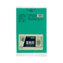(まとめ) ジャパックス カラーポリ袋 グリーン 45L CCG45 1パック(10枚) 【×30セット】